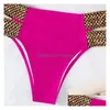 Maillots de bain pour femmes Mode Femmes Bikini Maillot De Bain Costume Colorf Lettre Imprimé Dames Voyage Fête Femmes Doivent Maillots De Bain Plus Taille Asiatique Dhrjf