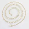 Bälten All-Match Temperament Pearl Beads Dress Accessories Body Chain Women Midje Metalkorsett