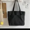 Sacs de Shopping en toile pour femmes, sac à main de couleur unie, sac de plage réutilisable en coton de grande capacité, sac à bandoulière décontracté