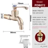 Bathroom Sink Faucets Anituqe Bronze Washing Machine Crane Decorative Outdoor Faucet Vintage Garden Bibcock Tap Wall Mounted Mop Faucet Brass WF