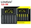 Liitokala Lii-S12 S8 S6 S4 18650 зарядное устройство для аккумуляторов 3,7 В 9 В 18650 26650 18350 16340 18500 14500 1,2 В AA AAA ЖК-умное зарядное устройство