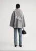 Mice New Color Totem* Winter Women Coat Wool Polyester Light Gray Color Full Sleeves Single Breasted Oversize Casual Scarf Collar
