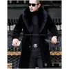 Men'S Wool Blends Mens 2021 Winter Designer Jackets Hombres Warm Windbreaker Long Outerwears Coats Black Thicken Coat M-6Xl Drop D Dhphx