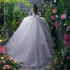 Classic Sheer Neck Ball Gown Wedding Dresses 2024 Full Sleeve Appliques Court Train Princess Bridal Gowns 328 328
