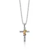 Designer David Yuman Yurma Jewelry Cross Necklace Double x Button Line Pendant Classic