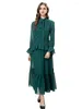 Повседневные платья женские весенние высокого качества модные вечерние элегантные зеленые солнцезащитные платья винтажные экстравагантные шикарные довольно с длинными рукавами для женщин
