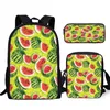 Backpack YIKELUO Tropical Plant Durable Brand Banana Leaf Print Casual Messenger Bag Fruit Student Pencil Case