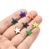 Dijes 20 piezas de acero inoxidable con estrellas esmaltadas, colgantes de plata coloridos para niñas y mujeres, accesorios para hacer collares DIY de 15x13mm