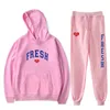 Felpe con cappuccio da donna Sturniolo Triplets Felpa con cappuccio Pantaloni da jogging Pantaloni a due pezzi Felpe Pantaloni sportivi Fresh Love Abbigliamento Uomo Donna