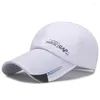 Bollmössor Summer Sports Cap Mens Hat For Fish Outdoor Fashion Line Baseball Lång visir Brim Shade Snapback Sun Bone Gorras