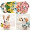 Dog Apparel Cute Printed Cotton Soft Clothes Cartoon Pattern Pets Cat Vest Summer Sleeveless Pullover Sweatshirt Puppy T Shirts