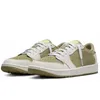 Med Box Jumpman 1 Låga basketskor 1s Olive Reverse Mocha Black Phantom Bred Toe Panda Mens Trainers Women Sneakers Sport