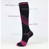 V-striped Knee-high Compression Men Women Sports Cotton Socks Fit Athletic Running Nurses Flight Travel Recovery Stockings Underwear