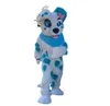 2024 Husky Dog Mascot Costume New Fluffy Hairy Animal Fursuit Halloween Fancy Dress-up Party Blue and White Furry Outfit