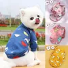 Dog Apparel Cute Printed Cotton Soft Clothes Cartoon Pattern Pets Cat Vest Summer Sleeveless Pullover Sweatshirt Puppy T Shirts