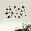 20pcs/set Star 3D Wall Sticker Mirror Irregular Mirror Vanity Mirror Art Decal Kids Living Room Decoration Decorative Home Decor W0187