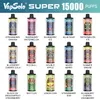 Original Vapsolo Super Vaper Disponibla Puff 15K Elektroniska cigarettånger Mesh -spole Laddar Luftflödesjustering Bästa kvalitetsvångar Puff Shisha Eu Warehouse