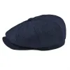 Berets Bootvela Wolle Tweed Newsboy Cap Fischgrätenmänner Frauen Gatsby Retro Hut 8 Panel Fahrer Flachkappe schwarz braun grüne dunkelblaue Kaffee