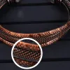 Armreifen, gedrehtes Armband aus reinem Kupfer, magnetisch, Vintage-Blumen, Gesundheit, Energie, Armreifen, Vorteile, verstellbarer, offener Armreif, Schmuck für Männer und Frauen