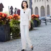 Women's Two Piece Pants 2024 Summer Half Sleeve Business Clothing Style Small Suit Jacket Formal Wear Slim Fit Fashion