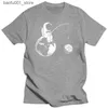 T-shirt da uomo T-shirt da uomo di alta qualità 100% cotone sciolto Design divertente astronauta stampa top da uomoT-shirt fresca maglietta maschile magliette Q240220