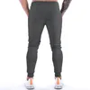 Pantalons pour hommes Hommes Coton Gym Track Pantalons de survêtement Joggers Casual Formation Stripe Entraînement Zipper Poche Fitness Mâle Courir Sport Pantalon