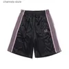 Shorts pour hommes Nouveaux shorts d'aiguille High Street Marque de mode Noir et blanc Jambes courtes Papillon Rayé Culottes pour hommes et femmes T240220