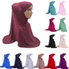 Vêtements ethniques Femmes musulmanes Écharpe instantanée Couleur unie Underscarf Turban 2 pièces Amira Bone Bonnet Chapeau Intérieur Hijab Prière islamique Hijabs