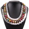 Halsketten, modisch, bunt, Harz, Goldkette, String, Statement-Kragen, Choker-Halskette für Damen, neues neuestes Modell, Schmuck