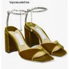 JC Jimmynesty Choo Choos Elegancki ślub ślubny Kobiety Summer Sandals Sandals Buty Obcina z kostką wysokie obcasy Lady Square palca gladiator Sandalias EU35-43