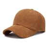 Visors Spring Autumn Corduroy Baseball Cap For Women Men Unisex Vintage Solid Snapback Hat Sport Winter Adjustable Trucke