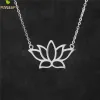 Necklaces Flyleaf 925 Sterling Silver Buddhist Elements Lotus Flower Necklaces & Pendants For Women Elegant Lady Sterlingsilverjewelry