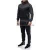 Survêtements pour hommes Mens Survêtement Set 2021 Automne Hommes Mode Sweat-shirt Mâle Jogger Sportswear Costume Homme Sweats à capuche Pantalon Zipper Sports D DHP1R