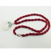 Pendant Necklaces Sweet Valentine's Day Gift Classical Red Coral Necklace & Semi-precious Stones 18"