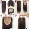 Lace Wigs Dark Brown Human Hair Closure Silk Base 5X5 Sile Top Topper Remy Pre Plucked For Women Color 4 240130 Drop Delivery Product Ot7Ib