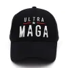 Trump Fans Borduurhoeden Zwart Rood Ultra Maga Baseball Cap voor heren en dames Nieuw