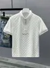 2024 Designer Fashion Top High Quality Business Clothing broderade krage detaljer Kort ärm mode polo skjorta herr tee m-4xl