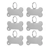 Dog Collars 6 Pcs Pet Tag Hanging Tags Name Personalized ID Labels Stainless Steel Phone Number Cat