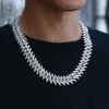 Hailer a passé le testeur 20Mm VVS Moissanite diamant glacé collier chaîne cubaine