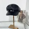 Women's Berets Brand Leather Vintage Octagon Hat Spring and Autumn Travel Casual New Fashion Painter Hats