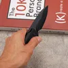 A2240 Utomhusöverlevnad Folding Knife D2 Black Stone Wash Drop Point Blade CNC G10 med rostfritt stålplåt Bollbärande snabbt öppna EDC -knivar