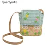 Totes Korean Style Kids Mini Bucket Tote andbag Straw Crossbody Bags for Women Girls Coin Pouc Raan Beac Soulder BagH24220