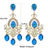 Dangle Oprings بيان طويل للنساء نظارات كبيرة الزفاف الزفاف Y2K المجوهرات kolczyki هدية بالجملة