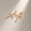 Dangle Earrings Minar Trend ImitationPearl Cross long for lemol
