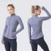 Lu Yoga LU-088 2022 Женское спортивное пальто для йоги Define Workout Куртка Fiess Спортивная быстросохнущая спортивная одежда Верх Твердая толстовка на молнии Спортивная одежда Горячая продажа Одежда для спортзала