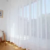 Curtain JIANIW Semi White Sheer Curtain Light Filtering Panel Solid Voile Tulle Window Treatment for Living Room Bedroom Custom Made