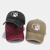 Ball Caps Love Heart Dog Claw Baseball Cap 2024 Women Men Casual Snapback Hat Girls Cute Sunscreen Peaked Dad Hats