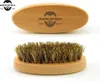 MOQ 50 PCS Pocket Mini Beard Brush för ansiktshår OEM Anpassat logotyp trähandtag med rent vildsvin borstborstar whiskers moustac1159076