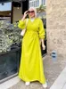 Ubranie etniczne Ramadan Muzułmańskie Abayas dla kobiet Eid Dress V SCIC Cardigan Belt Kaftan Arab Islam Solid Casual Długi szatę Maroko Jalabiya