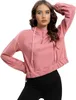 Women Half Zip Cropped Botus Quarter Zip Up Pullover bluzy